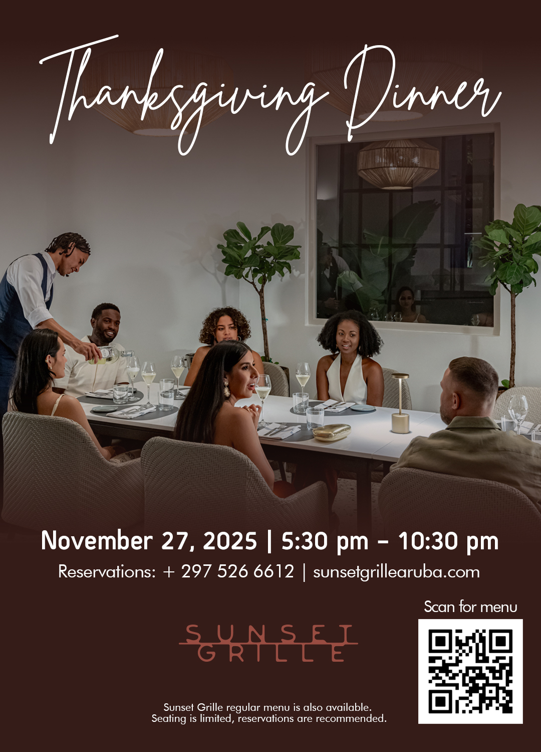Hilton’s Sunset Grille Thanksgiving Dinner 2025 – Hilton Aruba Caribbean Resort & Casino