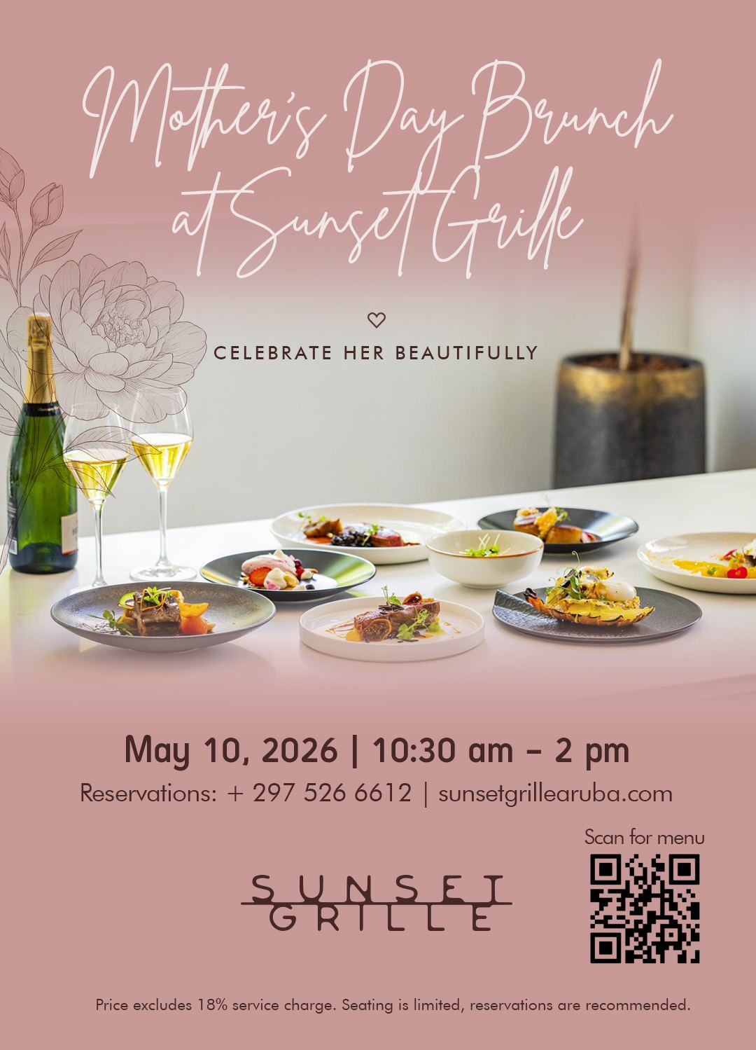 Mother’s Day at Sunset Grille 2026 – Hilton Aruba Caribbean Resort & Casino